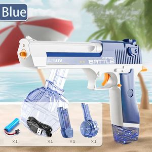 Été 1911 Water Gun Electric Pistor Shooting Tot Full Automatic Automatic Gun Pool Pool Place Toy for Kids Children Gift 240417