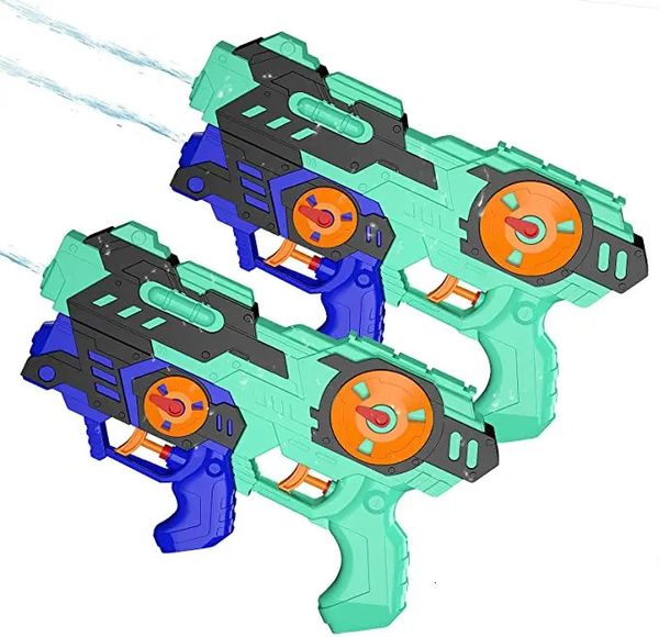 Été 2-en-1 Super Soaker Blaster Squirt Guns Électrique Mini Pistolet À Eau Pour Enfants Activité De Plein Air Piscine Jouet Cadeau De Combat 240130