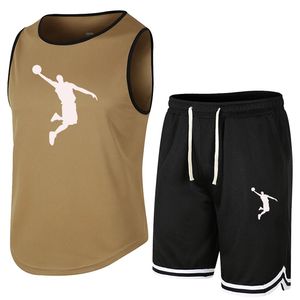 Zomer 2 -delige sets mouwloos vest tracksuit heren Ademende tanktop shorts Quick Dry Sport Running basketbalkleding 220617