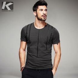 Zomer 2018 heren t-shirts katoen gestreepte print grijs groen zwart tops voor man korte mouw casual t-shirt mannelijk Tee shirts 0129