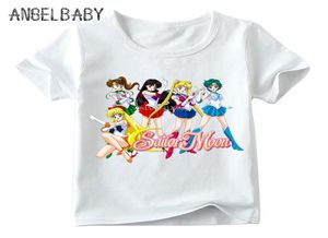 Été 2020 Anime Sailor Moon Print Funny Kids T-shirt Girl Camiseta 2 à 10 ans