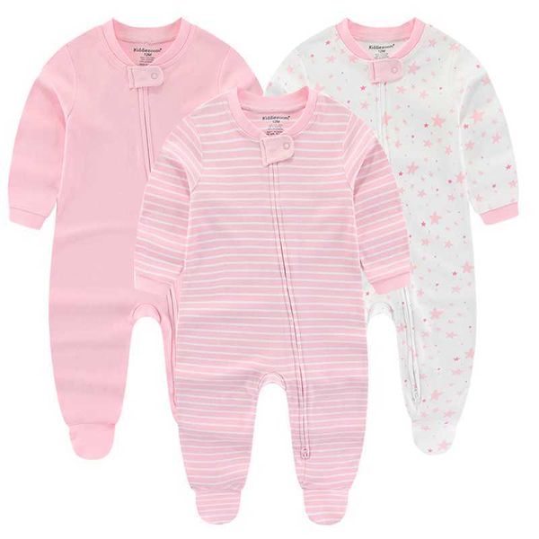 Verano 2022, ropa para niñas pequeñas, pijamas de algodón de manga larga para recién nacidos, peleles estampados i love daddy para bebés, ropa para bebés L230625