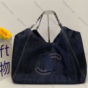 Sacs de soirée d'été 2023, chaîne atmosphérique Simple, asymétrique épaule dénudée, grand sac fourre-tout en Denim