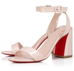 Summer 2024 Femmes de luxe Miss Sabina Sandales Chaussures Bride à la cheville en cuir verni Talons hauts Robe de soirée Mariage Lady Gladiator Sandalias EU35-43 avec boîte