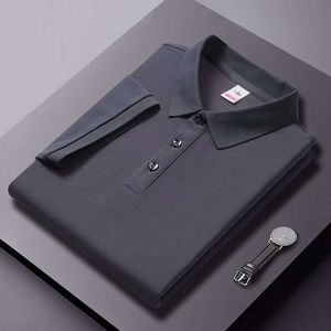 Zomer 2024 Polo kraag heren kraag korte mouw T-shirt vaste kleur veelzijdige halve mouw poloshirt mode casual ademende kleding