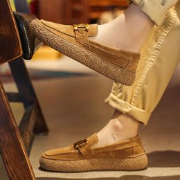 Summer 2024 Nouveau Haut de gamme en cuir authentique Chaussures de lefu hommes Chaussures en cuir rétro British Footwear Behans Chaussures