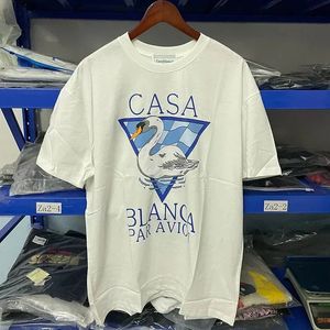 Zomer 220G Contton Real Casa Tennis Club T-shirt Gedrukt Pure Cotton T-shirt Harajuku Graphic T-shirt 240415