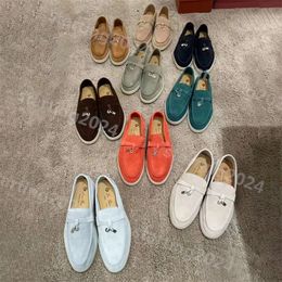 Summer 23s / s marque masculine loropiano chaussures décontractées charmes mots de marche bas en daim bas en cuir vache lp oxfords mocassins plats confort sole gentleman walking t46