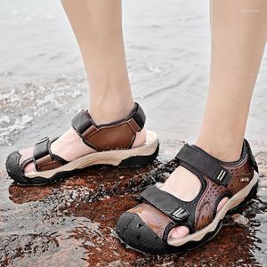 Zomer 296 Sandalen strandschoenen heren dual Wear ademend en casual koeienhidemateriaal op de zool