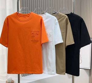 T-Shirts d'été en relief 3D pour hommes et femmes, en coton, couleur unie, manches courtes, col rond, style décontracté, 2024
