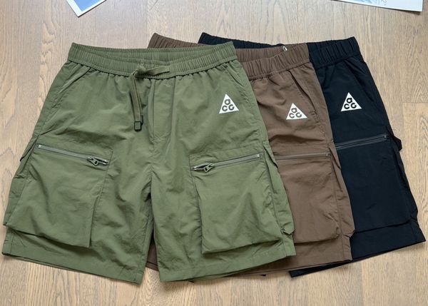 Summer ACG Logo Mens Vêtes sportives Pantalon de plage respirant Loissine Sports Shorts décontractés Bottons de poche Shorts