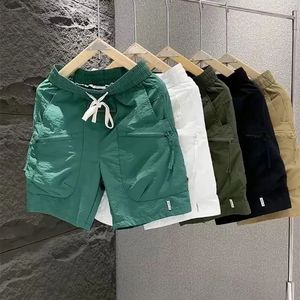 Summer American Streetwear de alta calidad pantalones cortos de carga de alta calidad Harajuku Multipocket Pantalones de baloncesto casual de baloncesto coreano 240506