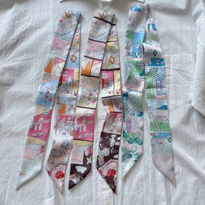 Été Anime foulard en soie bandeau de cheveux mignon et gracieux femmes mince Long ruban ruban cravate cheveux écharpe cheveux accessoires en gros