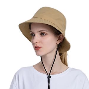 Caps pêcheurs anti uv d'été pour femmes hommes randonnées en plein air chapeaux de pêcheur femelle queue de cheval soleil respirant panama cap240409