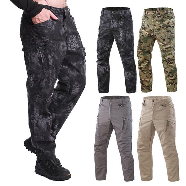 Pantalones al aire libre verano otoño combate táctico hombres camping senderismo carga pantalones de camuflaje pantalones grandes