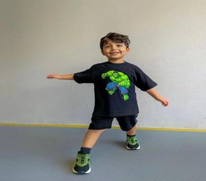 Zomer Baby Jongens Meisjes t-shirts kinderen jongen katoen korte mouw Kleding kinderen039s blacke shorts mouw tees3105116