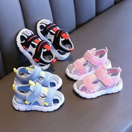 Zomer baby voor meisjes jongens zachte bodem doek kinderen mode kleine kinderen strand sandalen peuter schoenen l2405 l2405