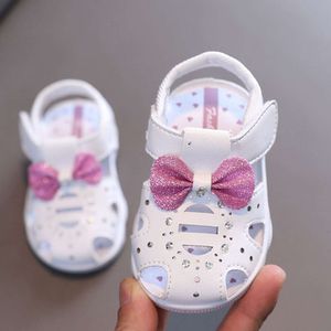 Été bébé fille fermée Toe Bottom Bottom Kids Sandales pour filles Chaussures de réveil bébé