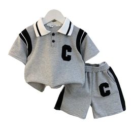 Summer Baby Girl Clothes Suit Children Boys Fashion T-shirt Short 2pcSsets Toddler Cosual Sports Costume Kids Tracksuits 240418