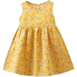 Vêtements de petite fille d'été pour enfant en bas âge Beau modèle de dessin animé robe sans manche