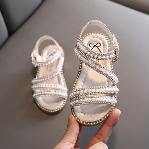 Été pour bébés filles sauvages Pearl ouverts Princess chaussures sandales non glissées