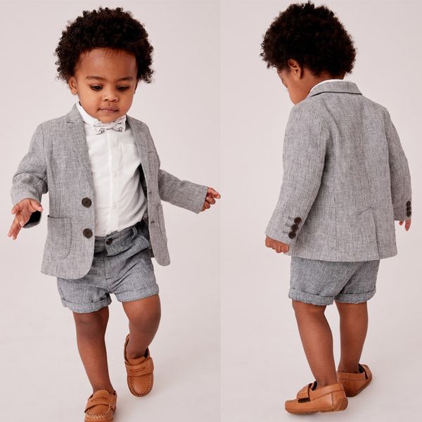 Été bébé bébé garçon vêtements de créateurs costumes formels de beau garçon pour mariage bal dîner vêtements pour enfants (veste + pantalon)