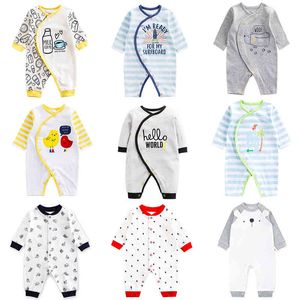 Zomer Baby Rompertjes Lente Pasgeboren Baby Kleding Voor Meisjes Jongens Lange Mouw katoenen Jumpsuit Babykleding jongen Kids Outfits_xm