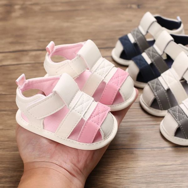 Chaussures pour bébé d'été pour garçon et filles 018m SOLEIL SOLIQUE SANDABLE SANDALS BESTRAPE ANTISLIP HOLLOW DESIGN CALALAL PLACE 240426