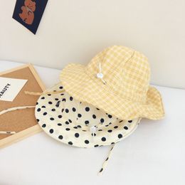 Zomer Baby Zonnehoed Strand Katoen Verstelbare Kinderen Emmer Hoeden voor Jongens Meisjes Koreaanse Kids Cap Baby Accessoires 1-5Y