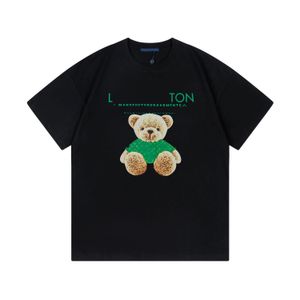 été bébé t-shirt enfant manches courtes enfants vêtements de marque fille garçon t-shirt mode 100% coton confortable respirant sans boulochage motif ours top marque 2 styles