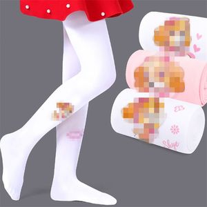 Zomer ballet panty's voor meisjes cute cartoon hond kinderen pantyhose Zeer elastische kinderen kousen roze baby meisjes panty 2pcs 211028