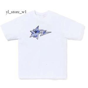 Zomer Bapes T Shirt Designer Heren Tees Double Bapes Sided Camouflage Shark Kleding Grafische Kleurrijke Cashew Lightning Lichtgevende Bapes Shirt 9538