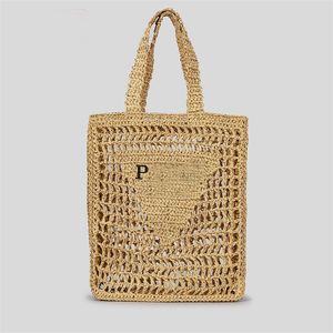 Sac de plage d'été Designer sac fourre-tout Sacs de paille pour femmes en mousse de luxe tissé de grande capacité