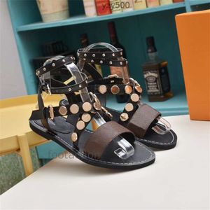 Zomer Strand Casual Schoenen Print Leer Dames Luxe Nomad Sandaal Opvallende Gladiator Stijl Zool Perfecte F louisely Portemonnee vuttonly viutonly vittonly lvse 0U4P