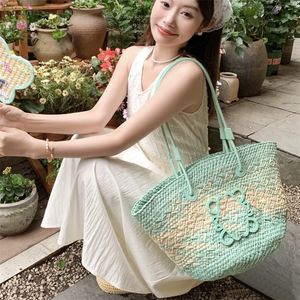 Designer Bags Summer Beach Straw Fashion Tote Lo Handtassen vrouwen schoudermerk gras geweven tas vrouwelijke portemonnees