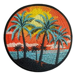 Patches de broderie de plage d'été fer sur des badges brodés pour vêtements coudre sur la veste t-shirt appliques bricolage accessoires livraison gratuite