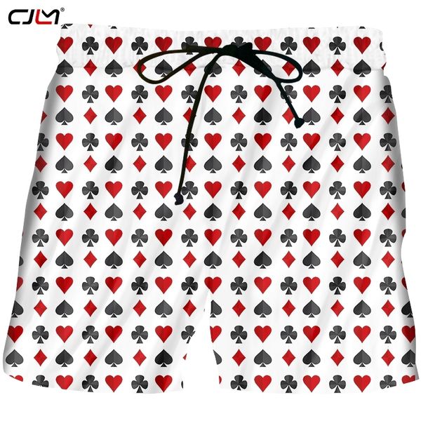 Short de plage d'été tendance 3D imprimé Poker coloré grande taille 6XL Costume hommes short de printemps 220623