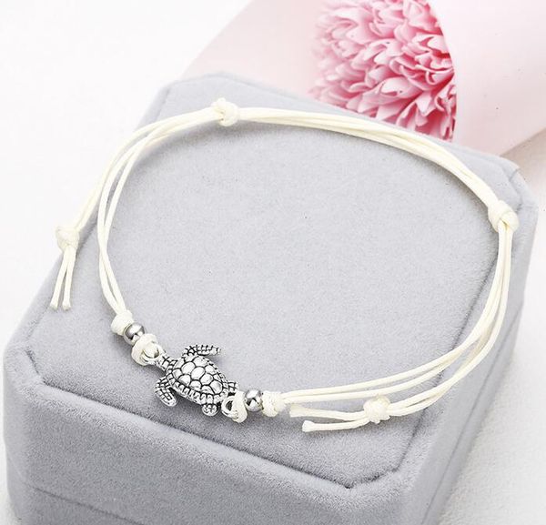 Summer Beach Tortue En Forme De Charme Corde Chaîne Bracelets De Cheville Pour Femmes Cheville Bracelet Femme Sandales Sur La Jambe Chaîne Pied Bijoux En Gros 345