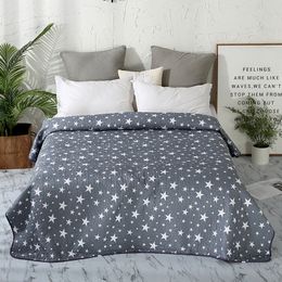 Zomerse spread geometrische geprinte dubbele gewatteerde dekenquilts en dekbedden voor volwassenen dun airconditioned dekbed voor bed#SW