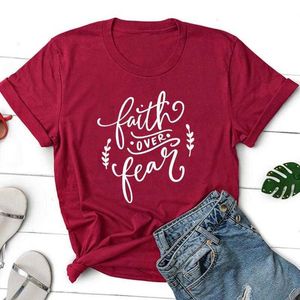 Zomer Bijbel Vers T-shirt over angst christelijk grafisch t-shirt grappige pure Jezus