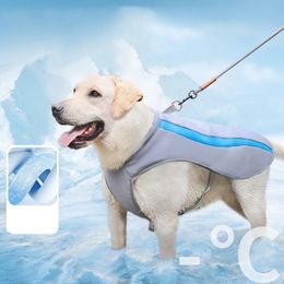 Zomer grote honden water koelvestjas voor middelgrote grote honden labrador corgi huisdier koelkleding met gesp mascotas kleding 240422