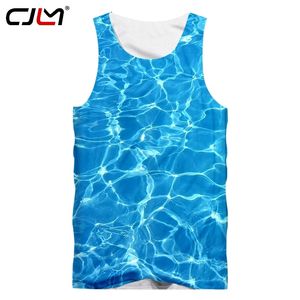 Verano Tamaño grande 5XL Mens Tank Top 3D Blue Water Man Impreso Ocean Wave Web Ropa Vendedores Venta al por mayor Drop 220623