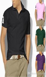 Summer Big Small Horse 2019 Nouveau Crocodile Polo Men Hommes à manches courtes Shirts décontractés Man039s Solid Classic T-shirt Plus Cami7854066