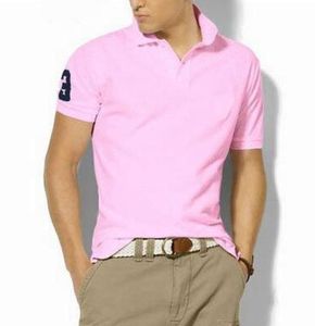 Zomer Grote kleine paard Borduren mannen T-Shirt merk Ontwerpen Polo Shirt Mannen Korte Mouw Casual Shirts Slim Fit Katoen 555ess