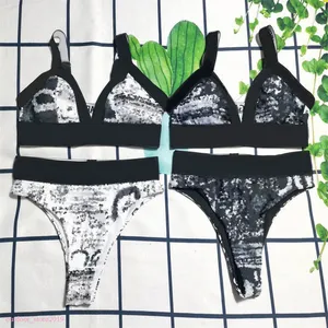 Conjuntos de sujetadores de bikini de verano para traje de baño Conjunto de bikinis para mujer Traje de baño sexy con correa transparente Traje de baño con forma de estrella Traje de baño para mujer Ropa de playa de moda Ropa Biquini