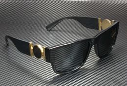 Luxe designer 4369 zwart grijs rechthoek heren zonnebril 58 mm man vrouw unisex mode bril retro klein frame ontwerp UV400