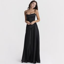 Verano negro correa encaje hasta vestido Formal ahueca hacia fuera fiesta de graduación vestido de noche Sexy mujeres nuevo en vestido