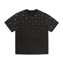 Été BLCG LENCIA Streetwear T-shirt dégradé avec lettre col rond t-shirt imprimé Co brandedT-shirts 100% coton t-shirt hauts à la mode