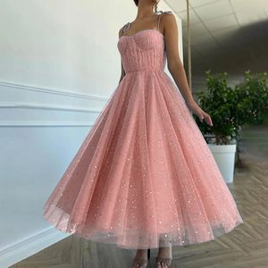 Summer Bling Stars Sequin robe femme vintage V cou cou sexy robes en mailles dames spaghetti Strap Party Tulle Vestidos Mujer 240416