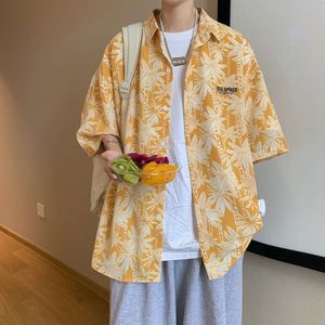 Summer Blossom Trendy en knap veelzijdig kort shirt Grote Koreaanse top jas met halve mouwen voor heren
